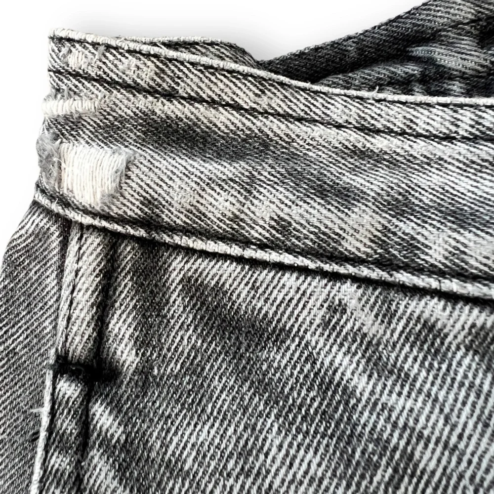 Vintage 80s NIKE Challenge Court Jean Skirt Black Acid-Wash with Pockets